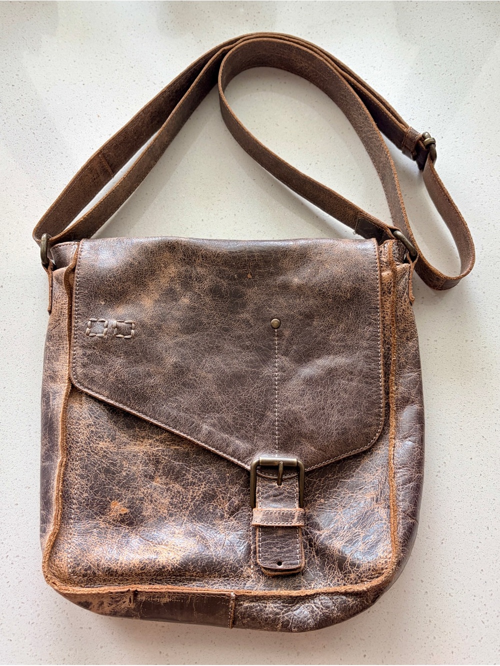 Bed Stu crossbody distressed leather bag~ super soft! Venice Beach